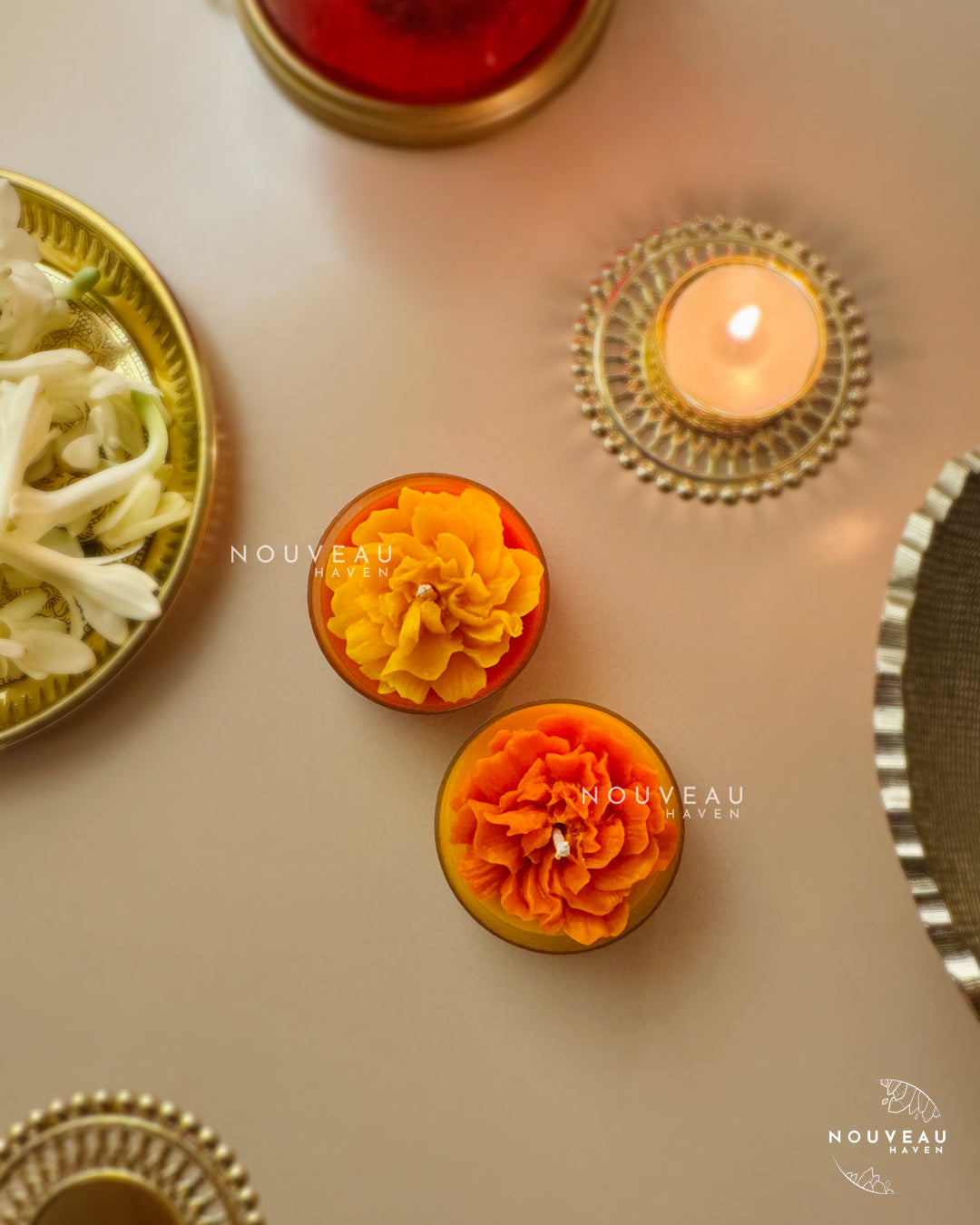 Carnation Haze Tea-Light Candle
