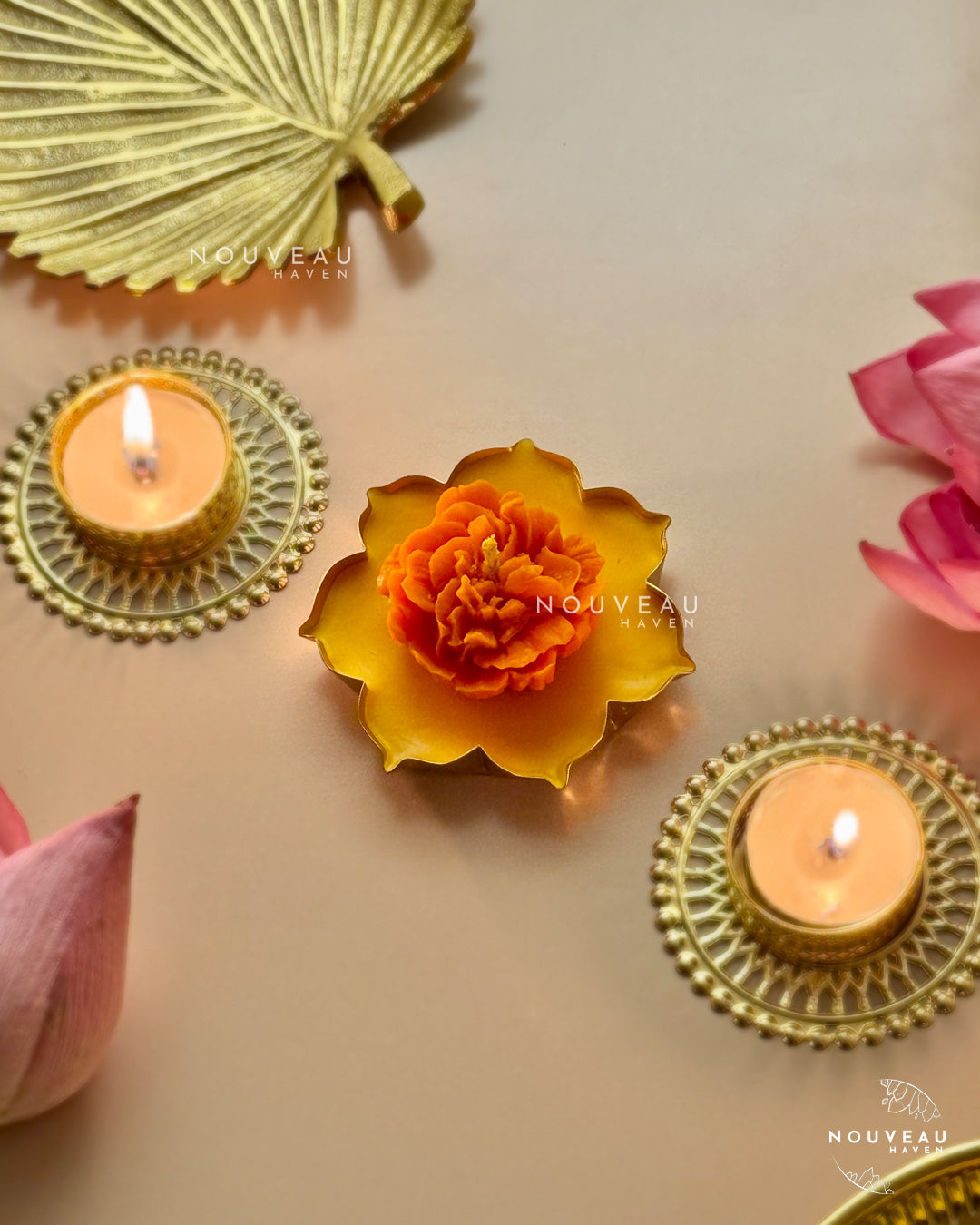Marigold Mini Urli Candle