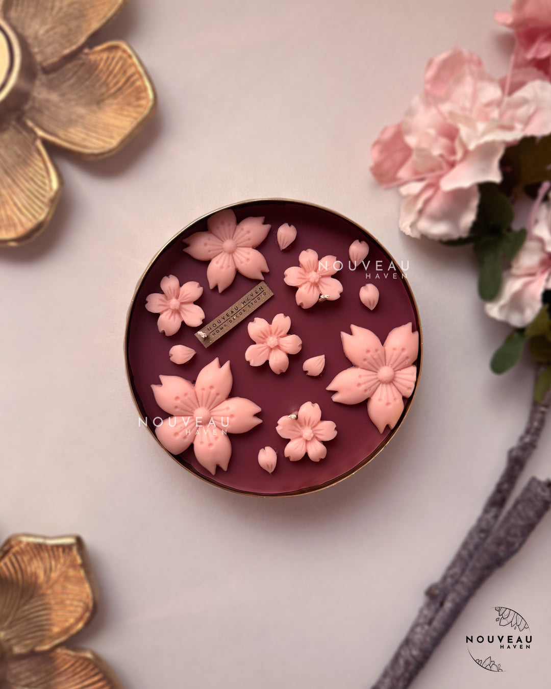 Cherry Blossom Urli Candle