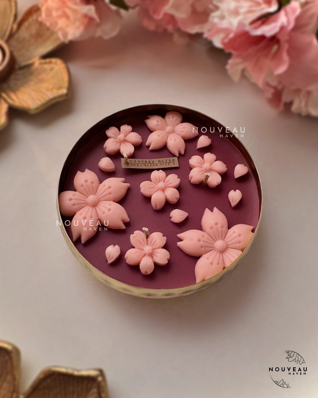 Cherry Blossom Urli Candle