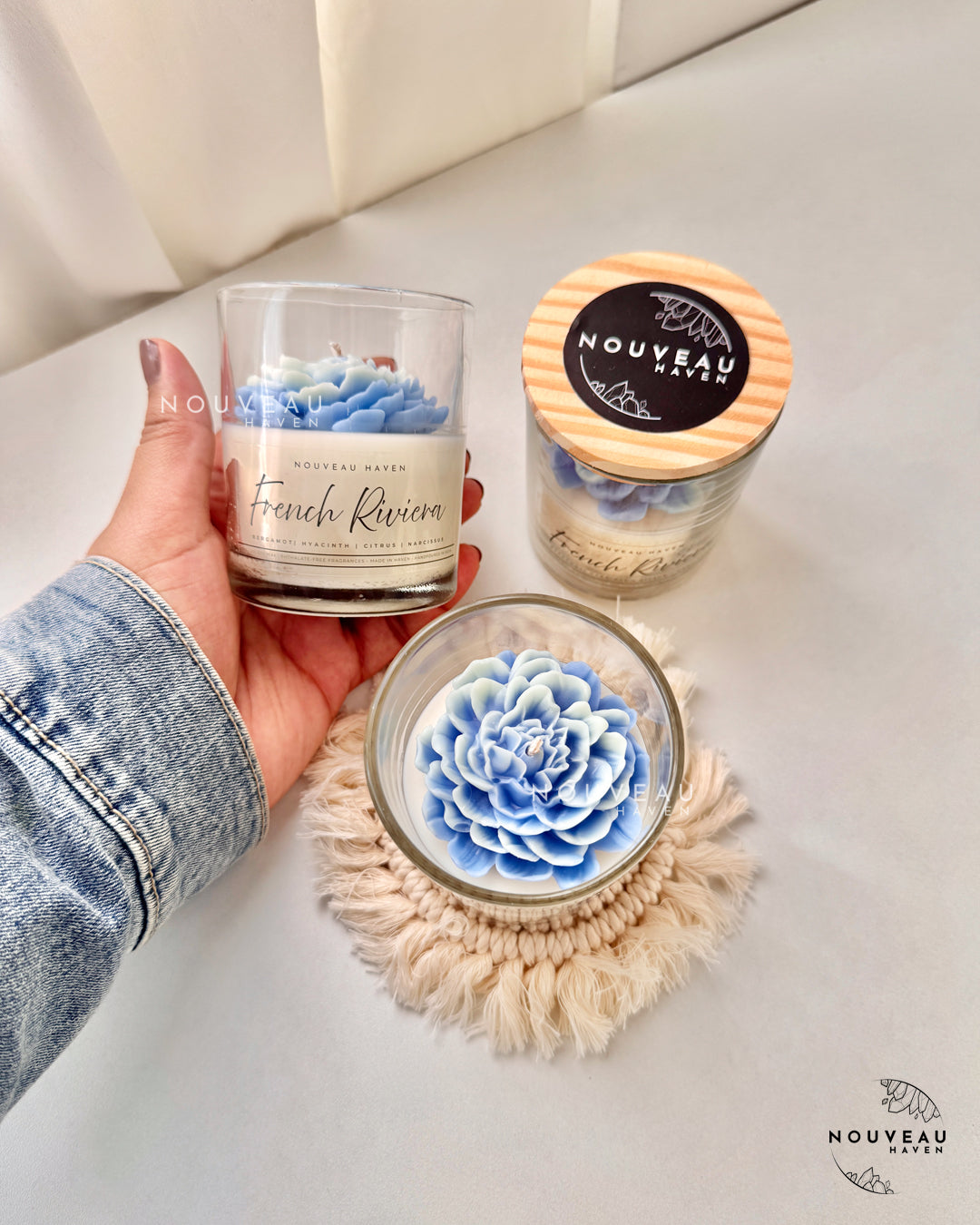 French Riviera Glass Jar Candle