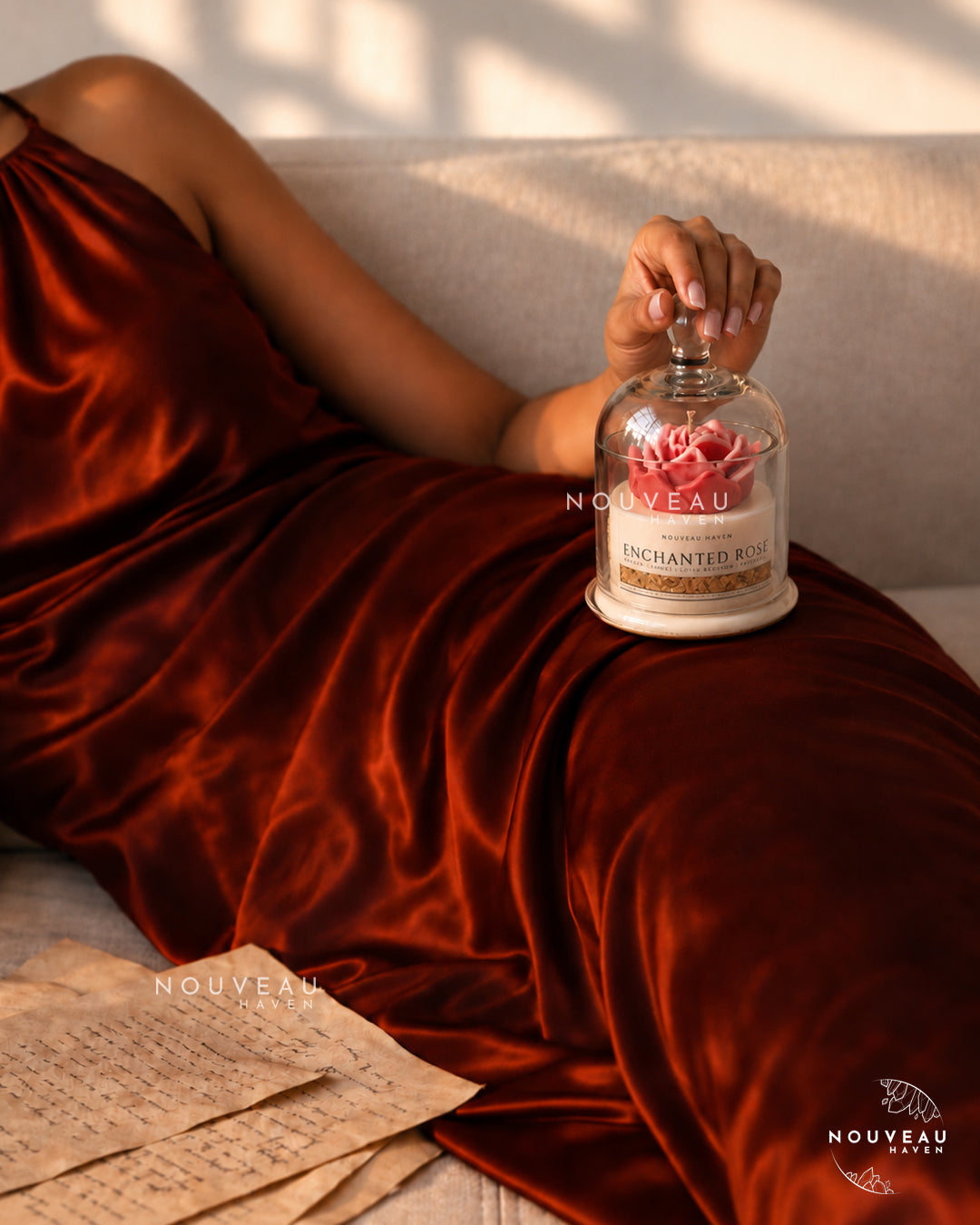 Enchanted Rose Bell Jar Candle