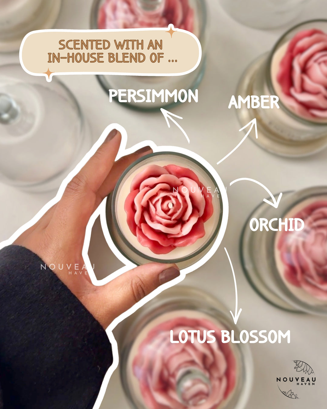 Enchanted Rose Bell Jar Candle