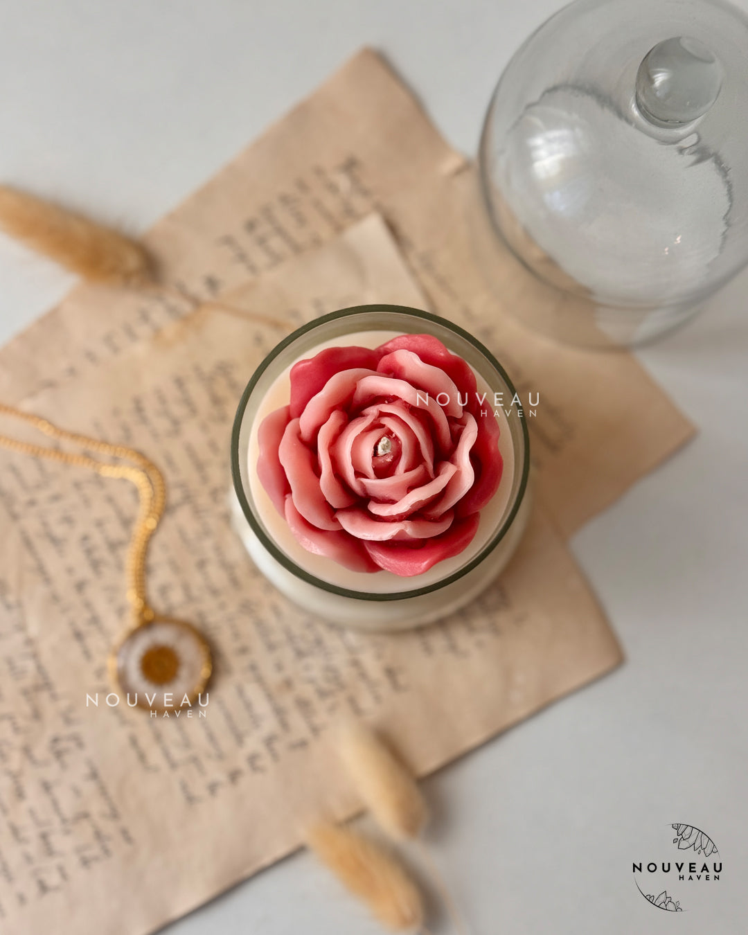 Enchanted Rose Bell Jar Candle