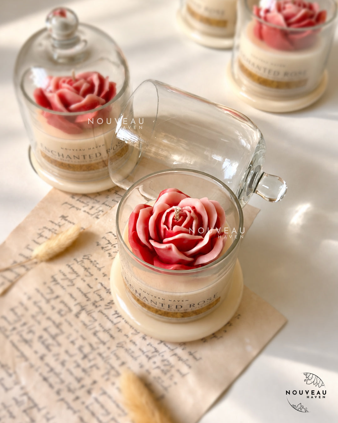 Enchanted Rose Bell Jar Candle