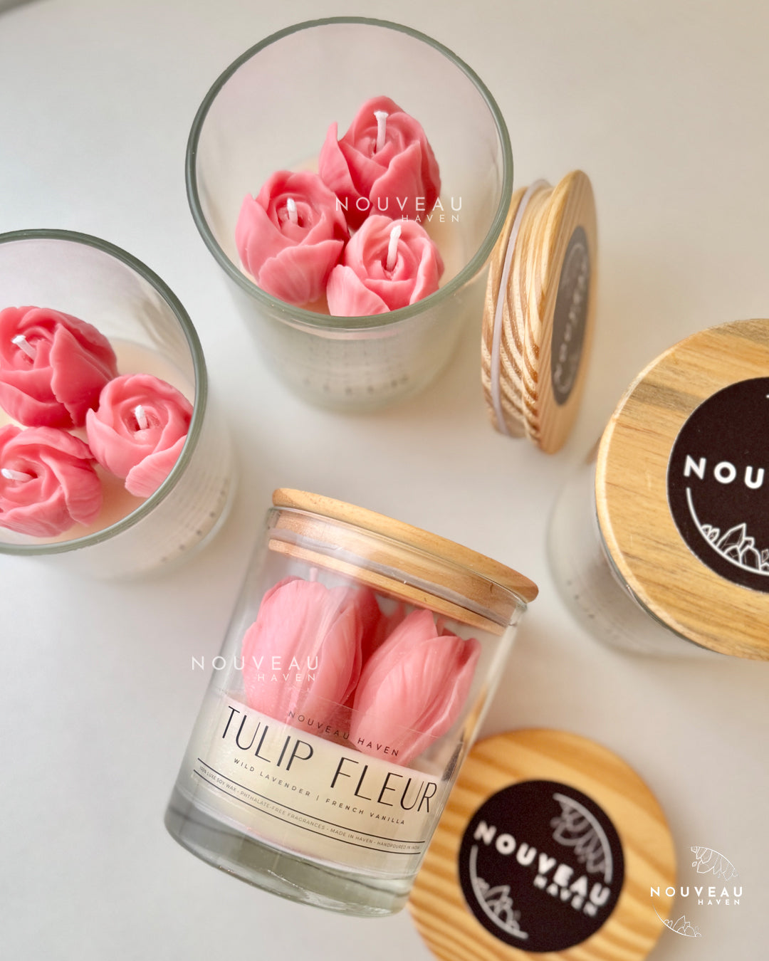 Tulip Fleur Glass Jar Candle