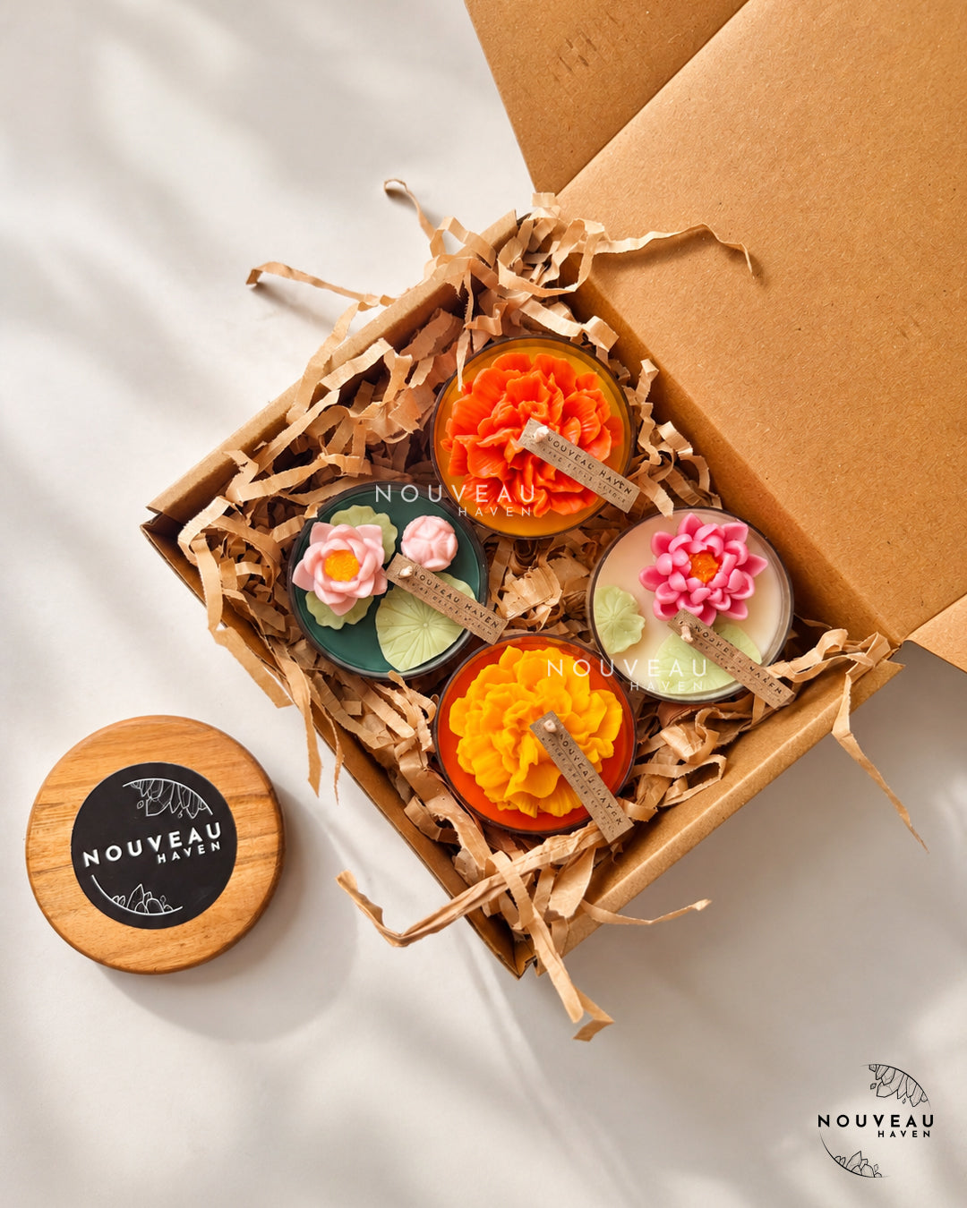 The Floral Archive - Large Tea-Light Candle Set