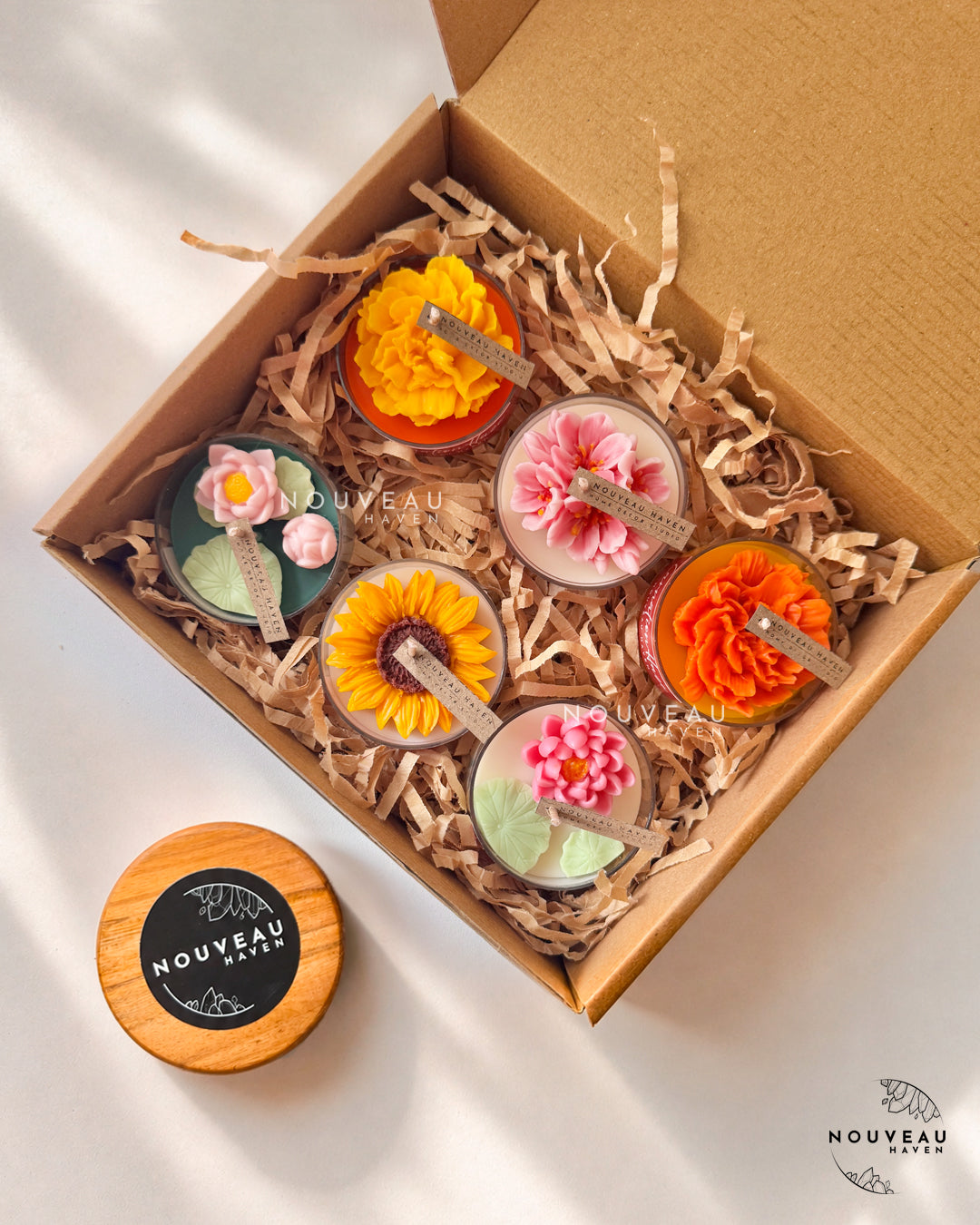 The Floral Archive - Large Tea-Light Candle Set