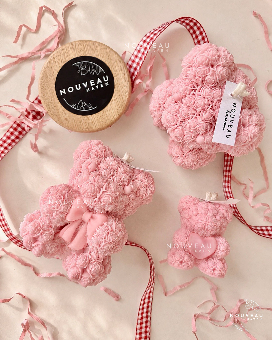 Rose Teddy Candle