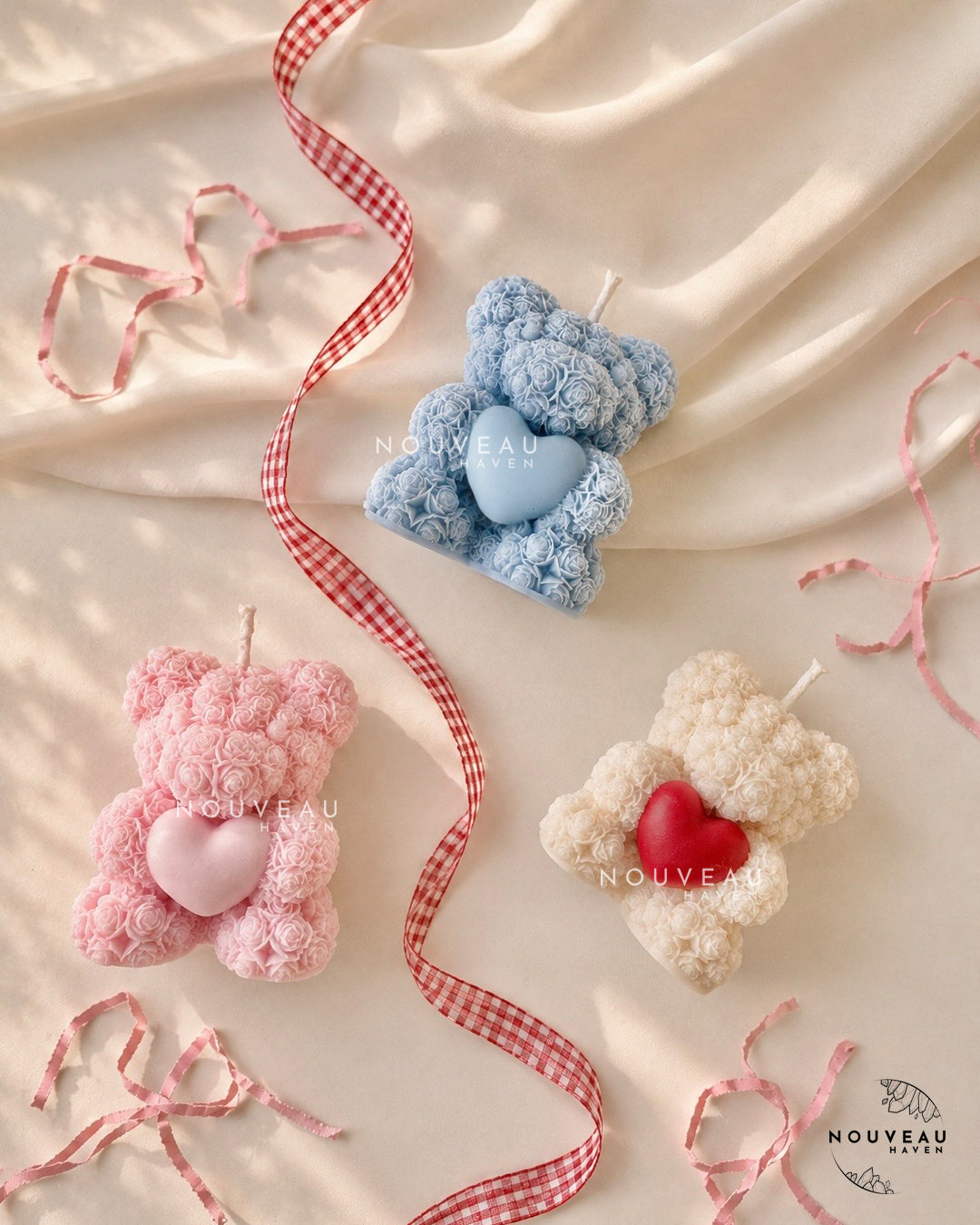 Rose Teddy Candle